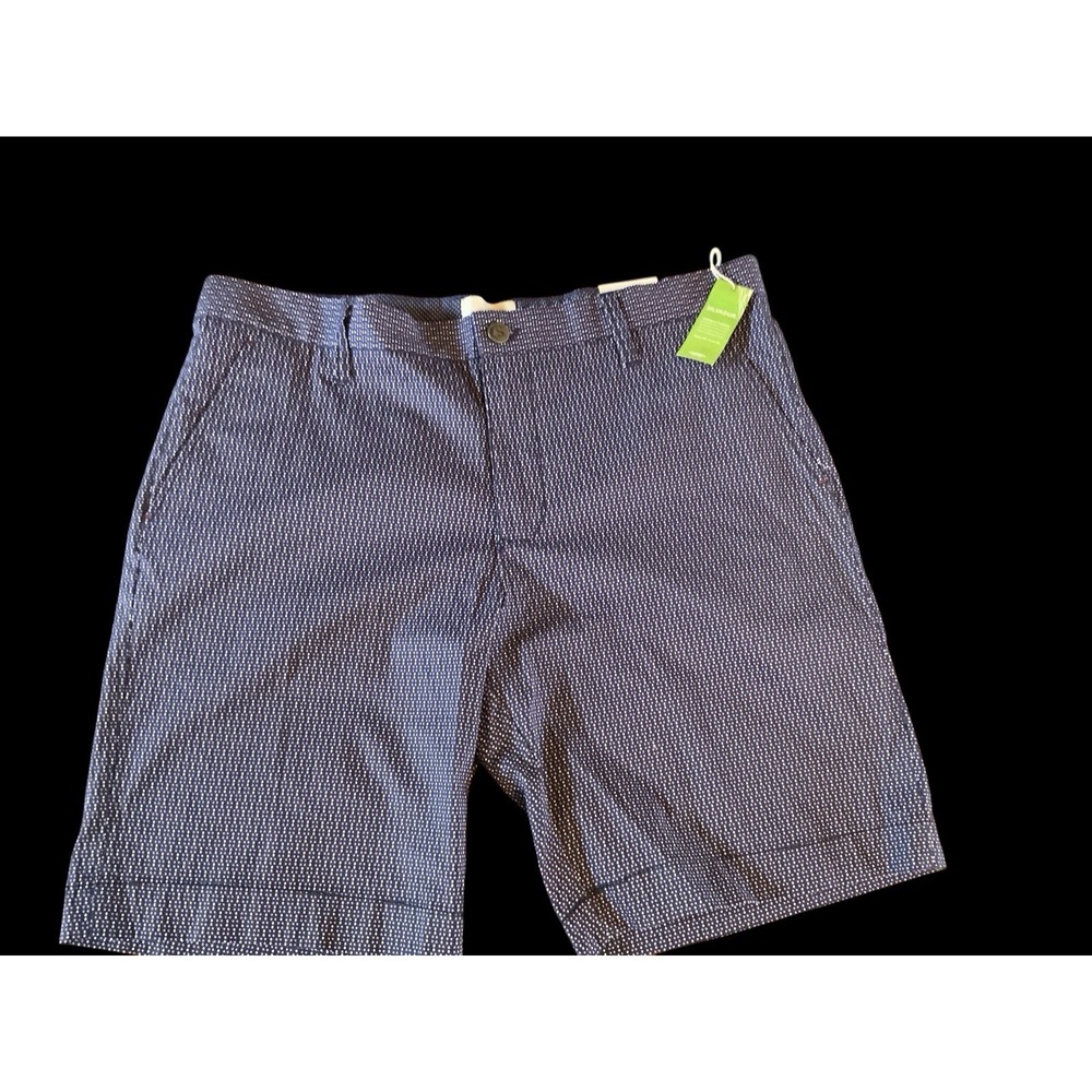 Con.Struct Stretch Navy Dotted Print Shorts W36 NWT